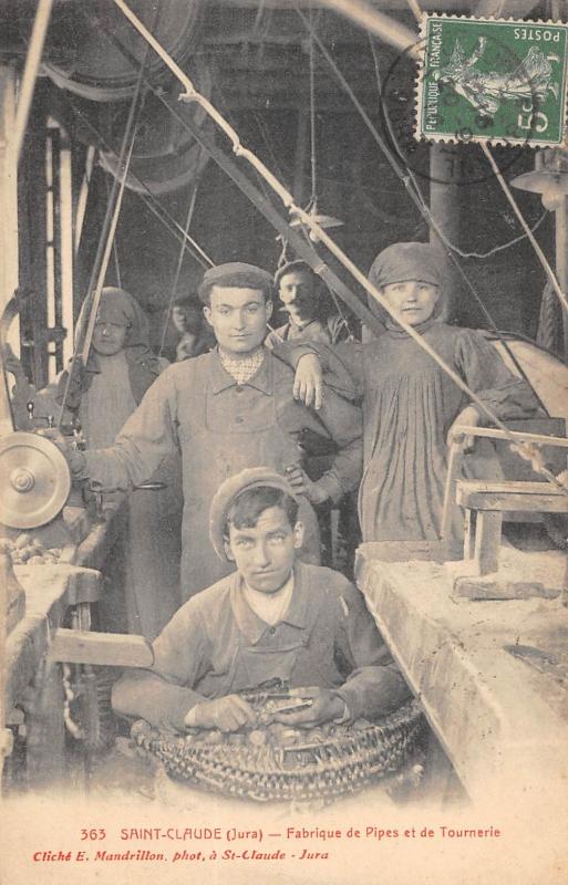 Carte postale ancienne Saint Claude - Fabrique De Pipes Et De Tournerie à Saint-Claude
