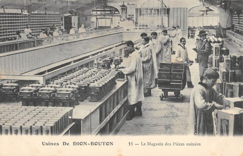 Carte postale ancienne Usines De Dion Bouton - Le Magasin Des Pieces Usinees