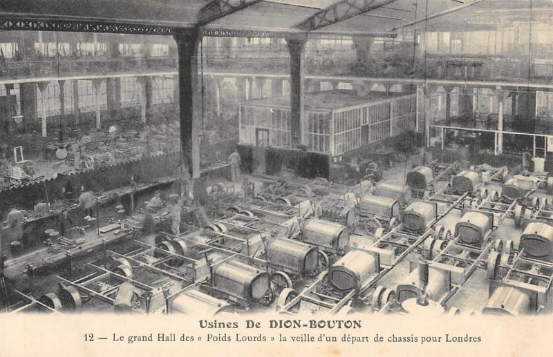 Carte postale ancienne Usines De Dion Bouton - Le Grand Hall Des Poids Lourds - La Veille D'Un D