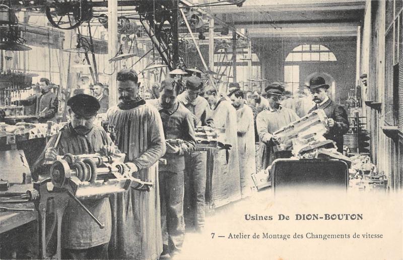 Carte postale ancienne Usines De Dion Bouton - Atelier De Montage Des Changements De Vitesse