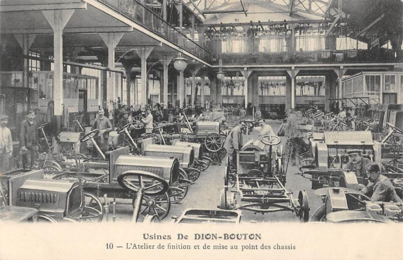 Carte postale ancienne Usines De Dion Bouton - L'Atelier De Finition Et De Mise Au Point Des Cha