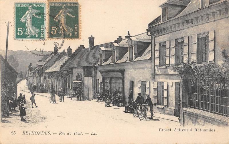 Carte postale ancienne Rethondes - Rue Du Pont à Rethondes