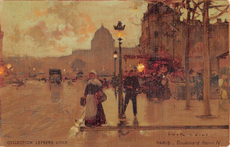 Carte postale ancienne Paris - Cpa Illustrateur - Collection Lefevre Utile - Bd Henru Iv à Paris