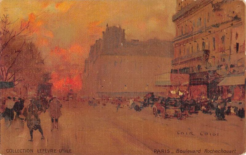 Carte postale ancienne Paris - Cpa Illustrateur - Collection Lefevre Utile - Boulevard Rochechou à Paris