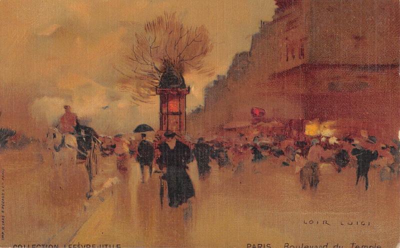 Carte postale ancienne Paris - Cpa Illustrateur - Collection Lefevre Utile - Bd Du Temple à Paris