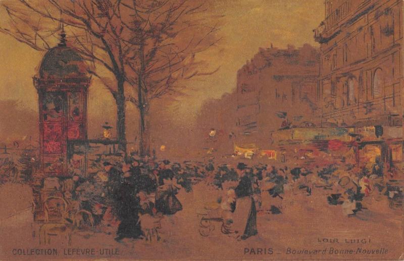 Carte postale ancienne Paris - Cpa Illustrateur - Collection Lefevre Utile - Bd Bonne Nouvelle à Paris