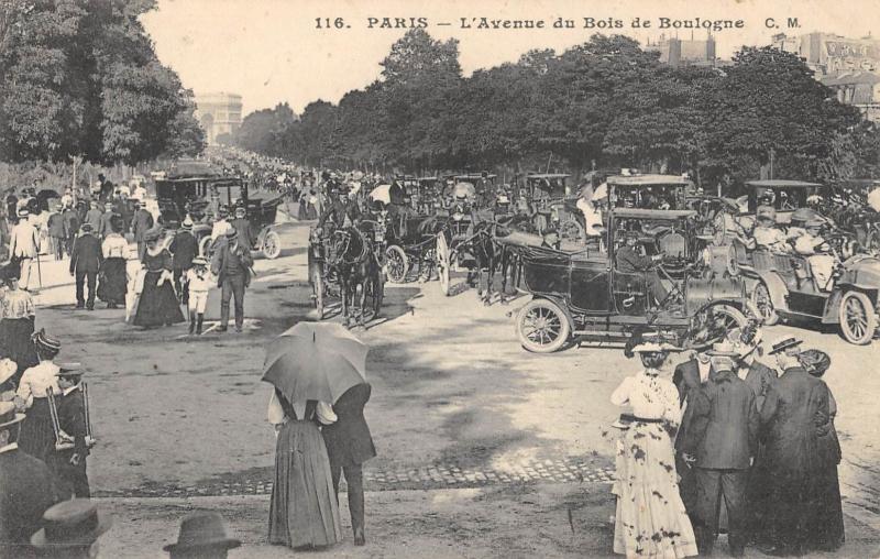Carte postale ancienne Paris - L'Avenue Du Bois De Boulogne à Paris
