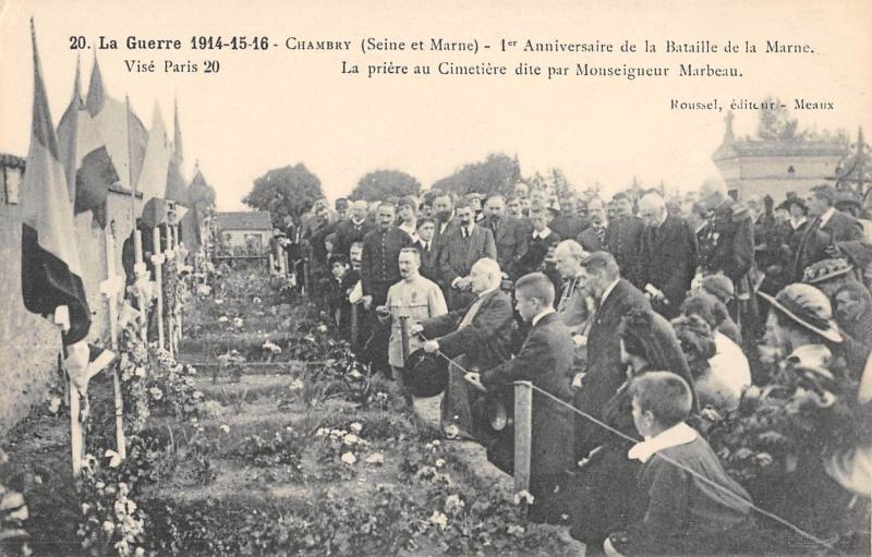 Carte postale ancienne Chambry - 1er Anniversaire De La Bataille De La Marne à Chambry