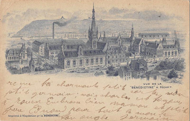 Carte postale ancienne Vue De La Benedictine A Fecamp