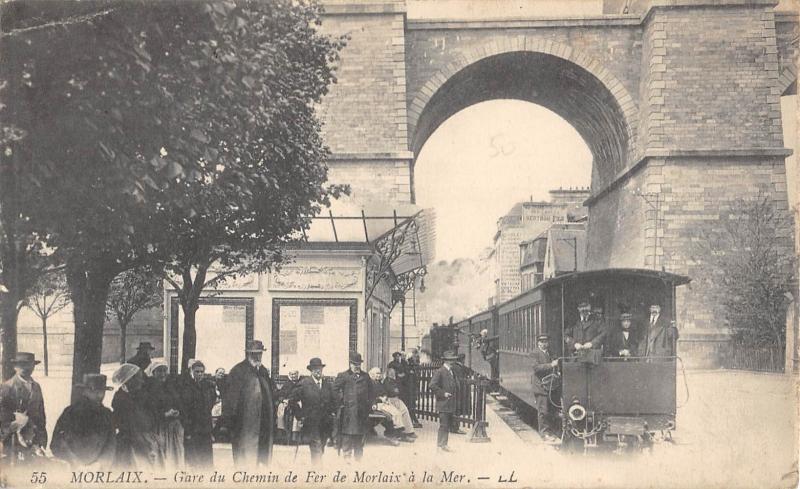 Carte postale ancienne Morlaix - Gare Du Chemn De Fer De Morlaix A La Mer à Morlaix