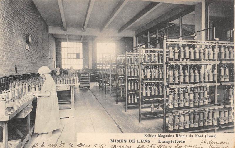 Carte postale ancienne Mines De Lens - Lampisterie