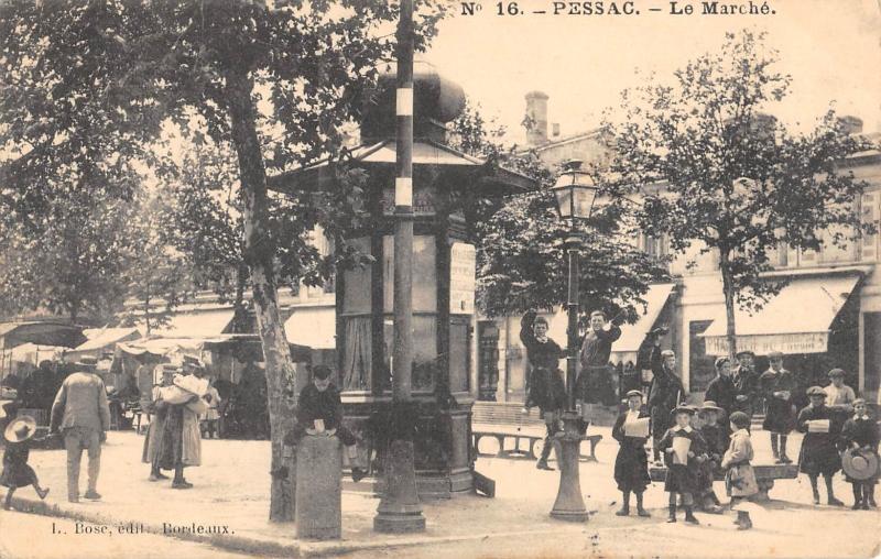 Carte postale ancienne Pessac - Le Marche à Pessac