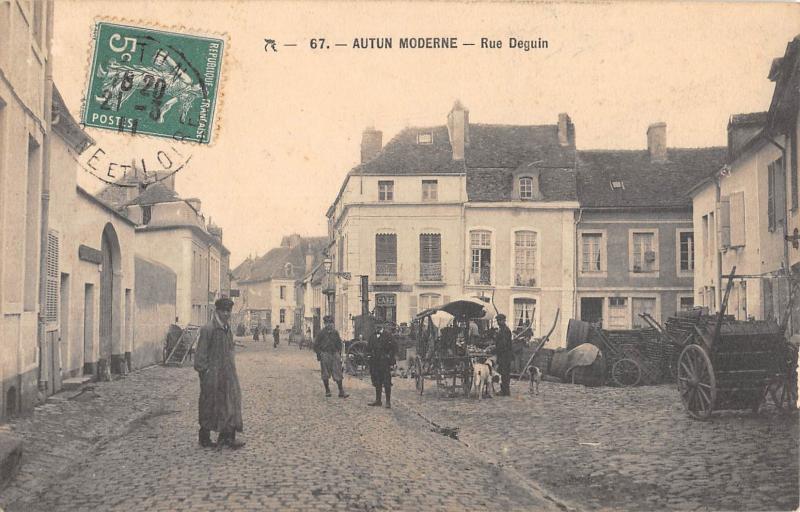 Carte postale ancienne Autun Moderne - Rue Deguin à Autun