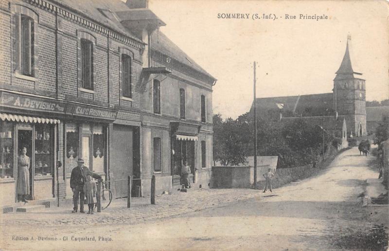 Carte postale ancienne Sommery - Rue Principale à Sommery