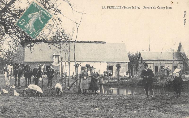 Carte postale ancienne La Feuillie - Ferme Du Camp Jean à La Feuillie