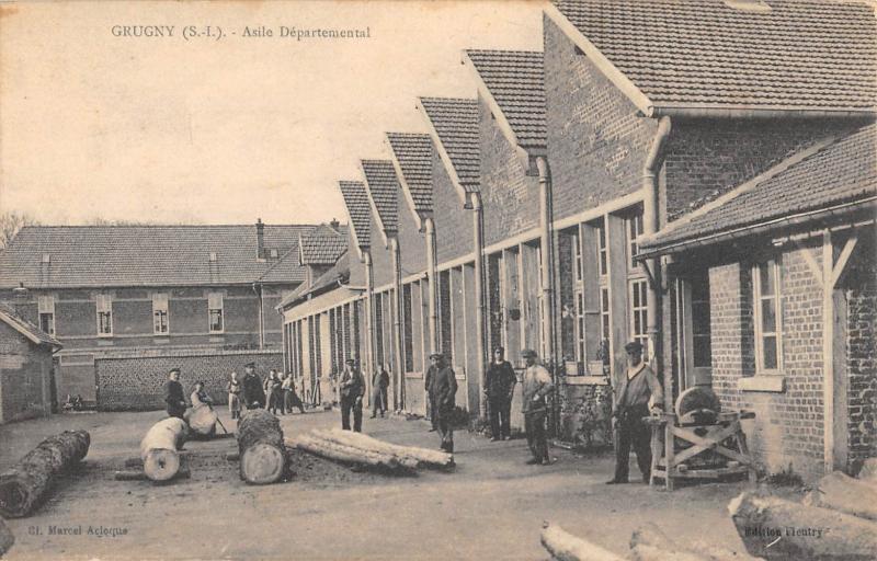 Carte postale ancienne Grugny - Asiel Departemental à Grugny