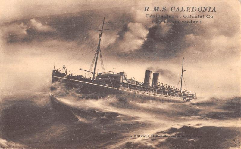 Carte postale ancienne Marine - Paquebot - Rms Caledonia