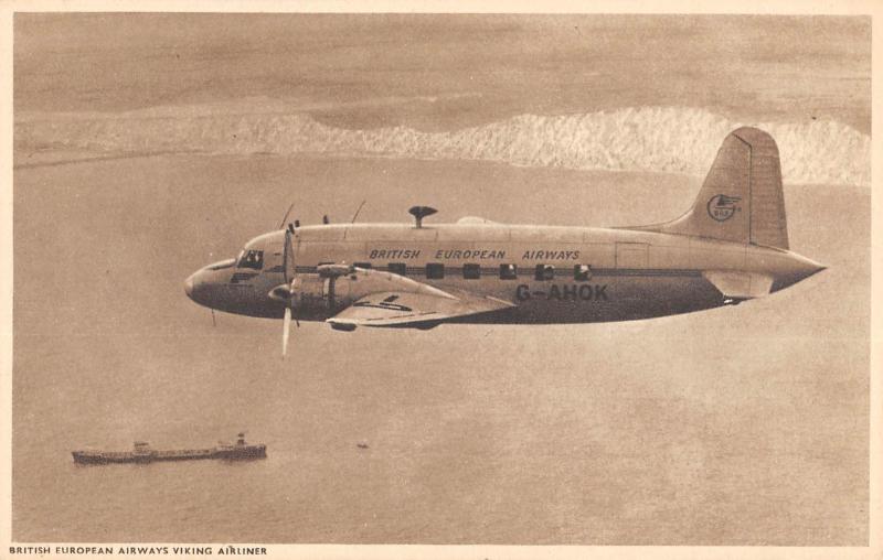 Carte postale ancienne Aviation - British European Airways Viking Airliner