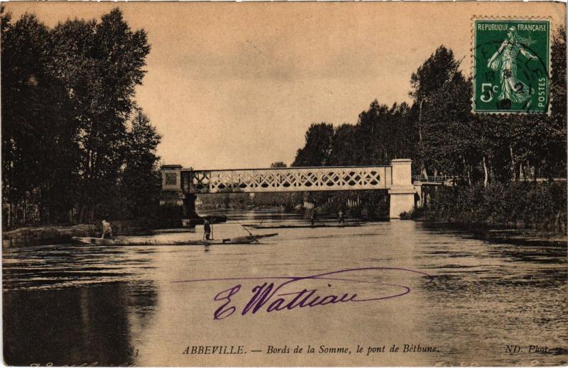 Carte postale ancienne Abbeville Bords de la Somme à Abbeville