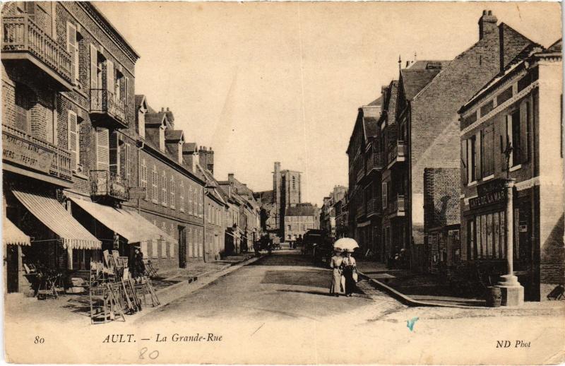 Carte postale ancienne Ault Grande Rue