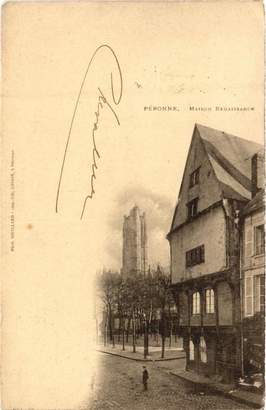 Carte postale ancienne Peronne Maison renaissance