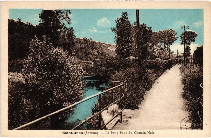 Carte postale ancienne St Ouen Petit Pont du Chemin Noir