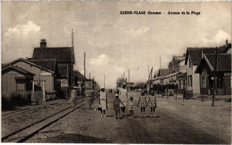 Carte postale ancienne Quend Plage Avenue de la plage à Quend