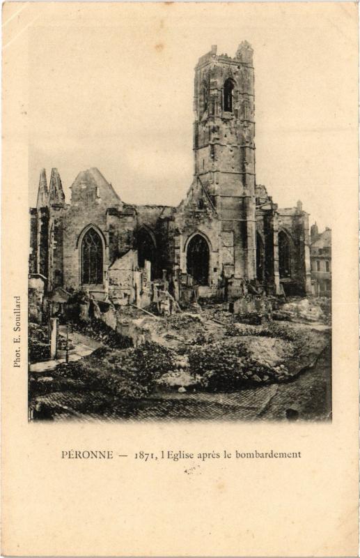 Carte postale ancienne Peronne Eglise
