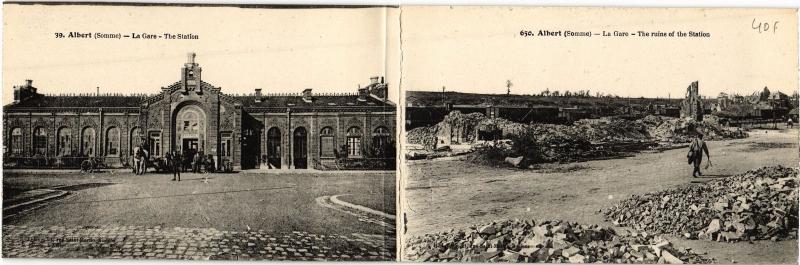 Carte postale ancienne Albert la gare à Albert