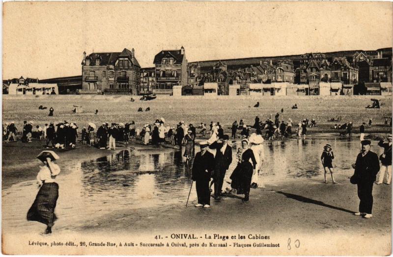 Carte postale ancienne Onival la plage et les Combines