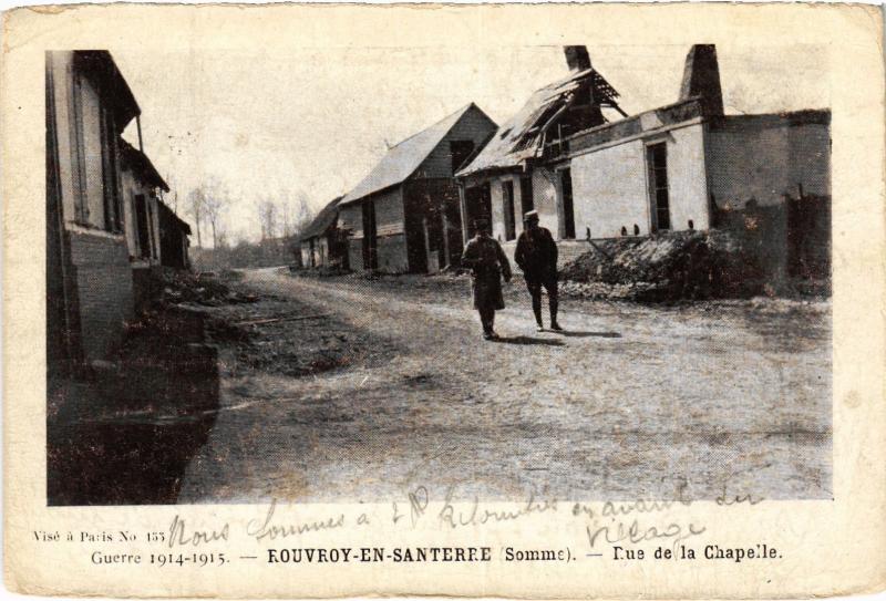 Carte postale ancienne Rouvroy Rue de la Chapelle