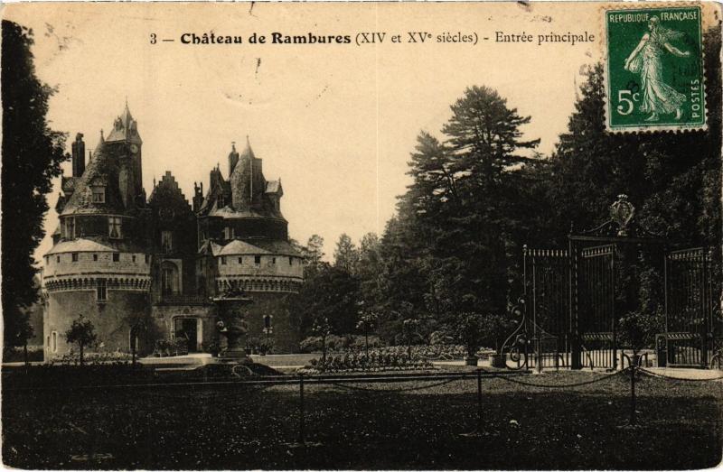 Carte postale ancienne Rambures le chateau à Rambures