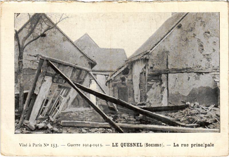 Carte postale ancienne Le Quesnel Rue Principale au Quesne