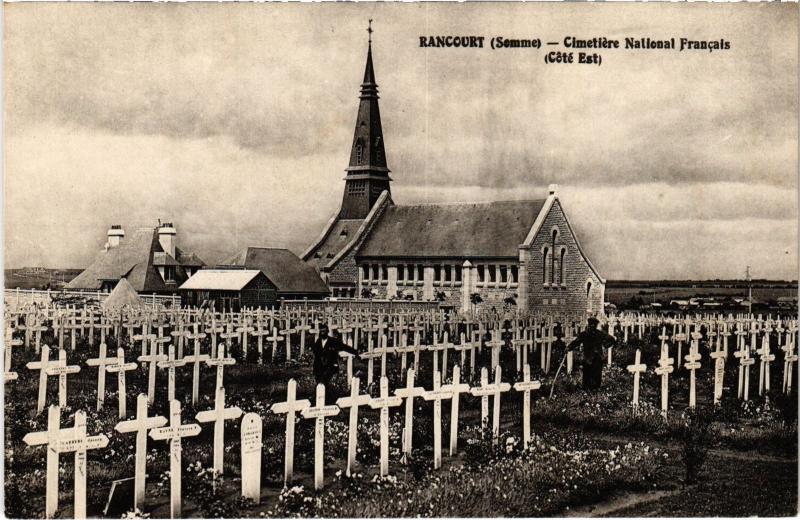 Carte postale ancienne Rancourt Cimetiere National à Rancourt