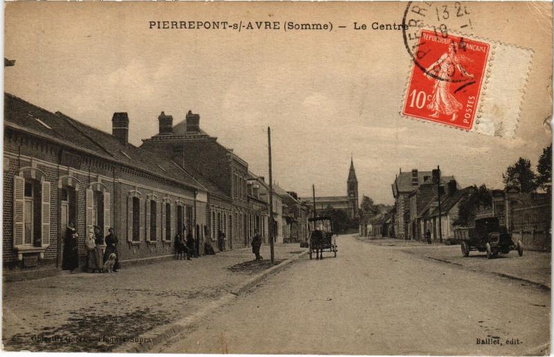 Carte postale ancienne Pierrepont sur Avre le centre