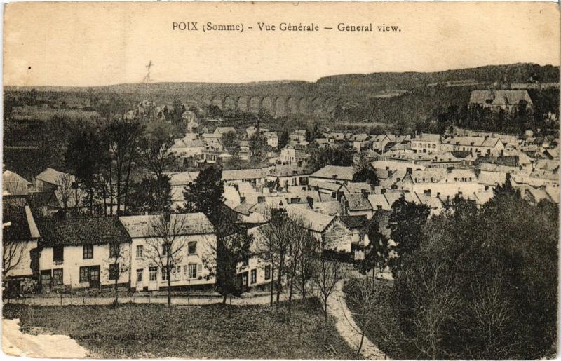 Carte postale ancienne Poix vue generale