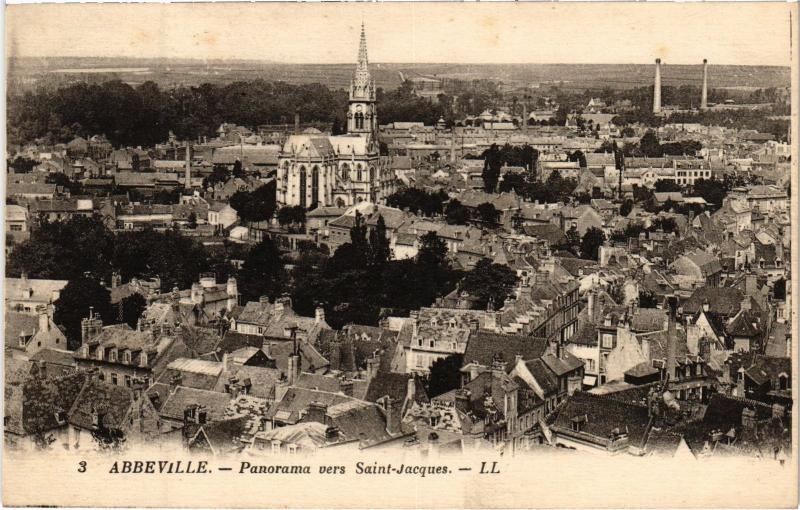 Carte postale ancienne Abbeville panorama à Abbeville