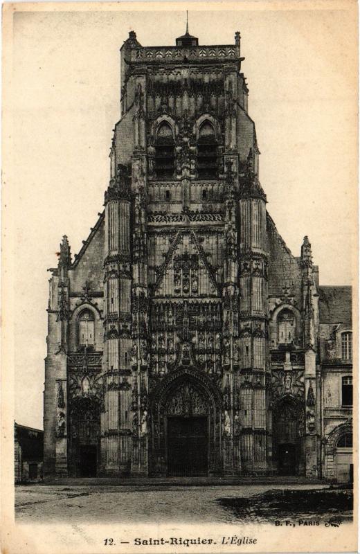 Carte postale ancienne St Riquier eglise