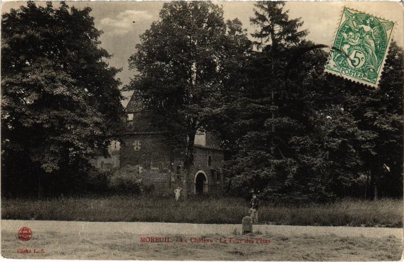 Carte postale ancienne Moreuil Tour des Fetes à Moreuil