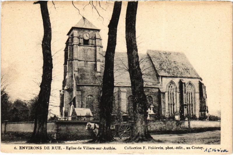 Carte postale ancienne Eglise de Villers sur Authie à Authie