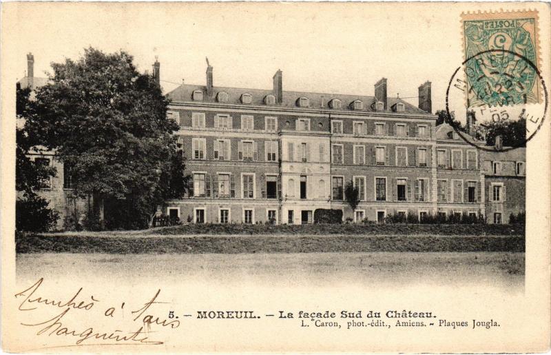 Carte postale ancienne Moreuil le chateau à Moreuil
