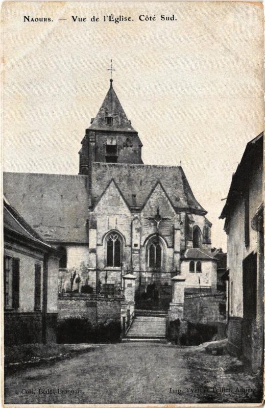 Carte postale ancienne Naours eglise à Naours