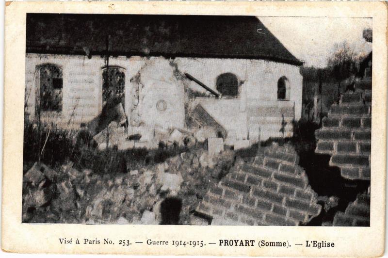 Carte postale ancienne Proyart eglise à Proyart