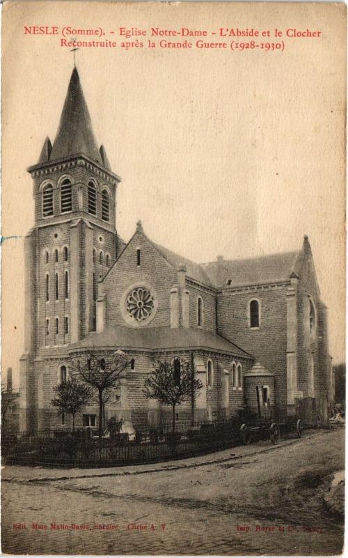 Carte postale ancienne Nesle Eglise Notre Dame à Nesle