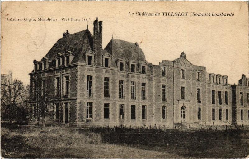 Carte postale ancienne Tilloloy le chateau à Tilloloy