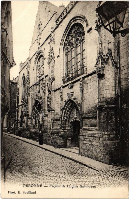 Carte postale ancienne Peronne Eglise Saint-Jean