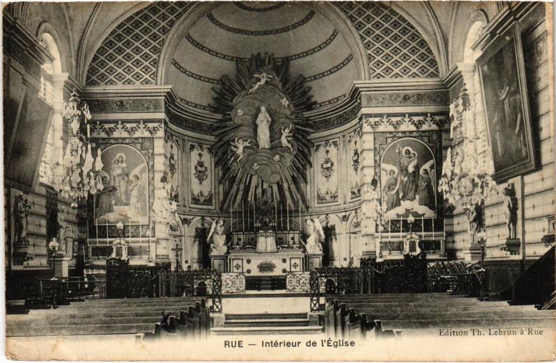 Carte postale ancienne Rue interieur de l'eglise