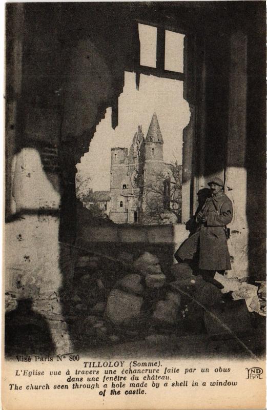 Carte postale ancienne Tilloloy eglise à Tilloloy