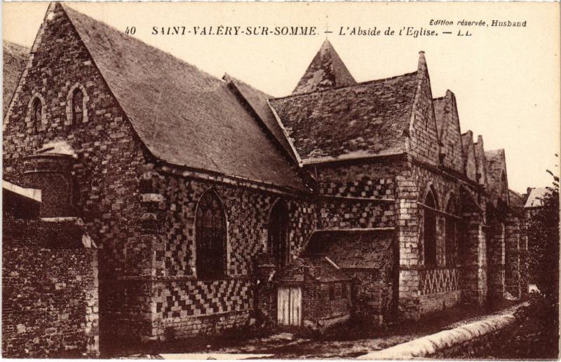 Carte postale ancienne St Valery sur Somme Abside de l'eglise