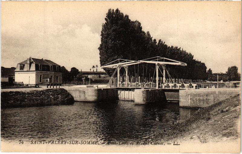 Carte postale ancienne St Valery sur Somme Pont Levis
